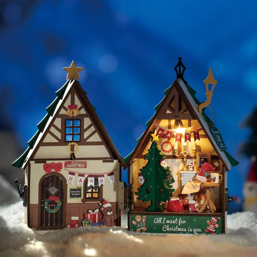 ROLIFE® Þrívíddar viðarpúsl - Jólahús