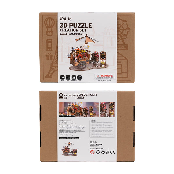 ROLIFE® Þrívíddar viðarpúsl - Blossom Cart TGS03