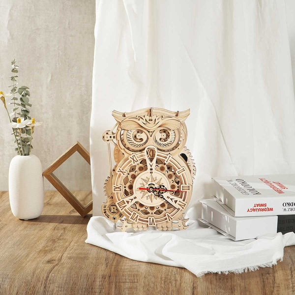 ROKR® Þrívíddar viðarpúsl - Owl Clock