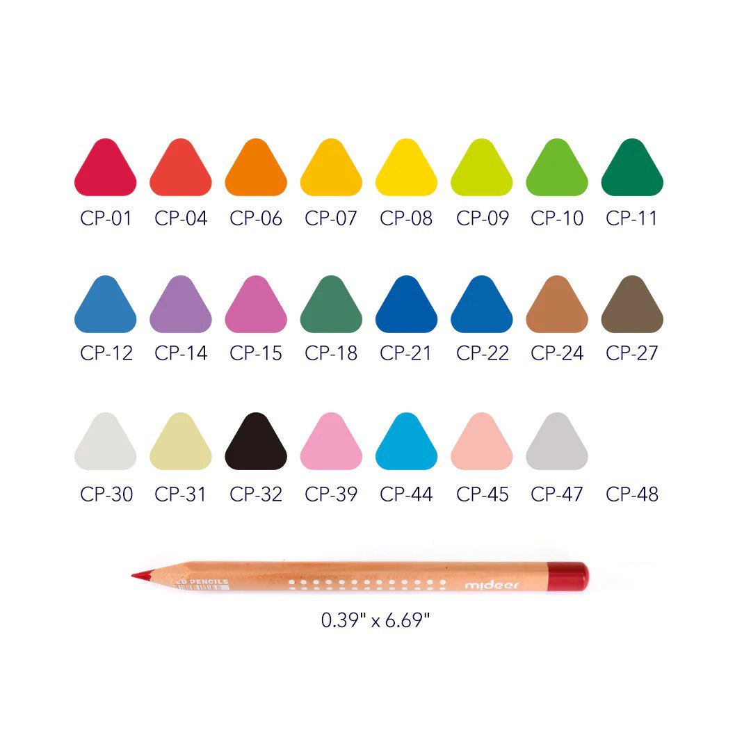 Mideer® Litablýantar – 48 litir