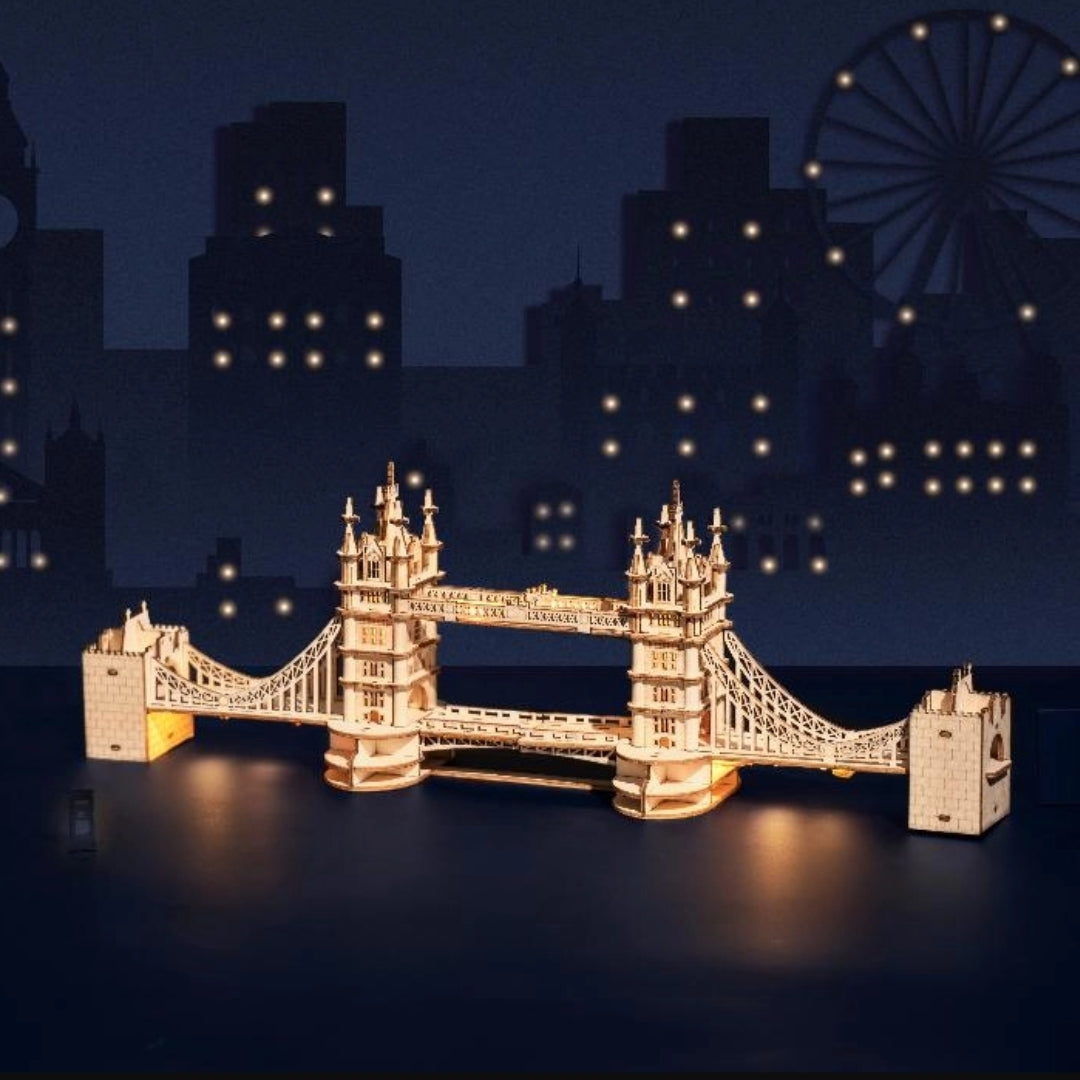 ROLIFE® Þrívíddar viðarpúsl - Tower Bridge