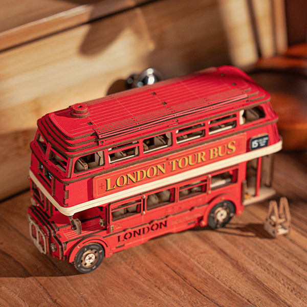 ROLIFE® Þrívíddar viðarpúsl - London Tour bus TGM02