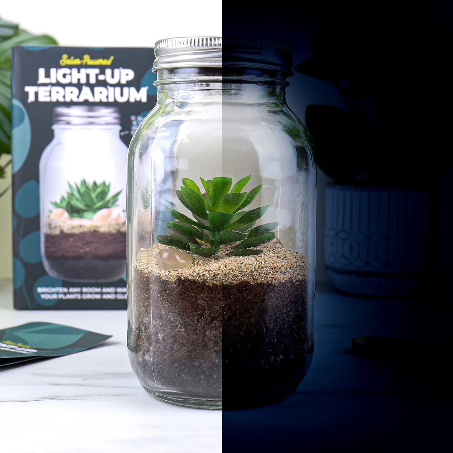Gift Republic® Solar Powered Light up Terrarium