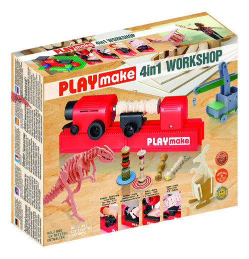 PLAYmake 4in1 – Trésmíðaverkstæði fyrir börn 5 ára +