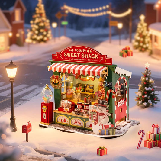ROLIFE® Þrívíddar viðarpúsl - Christmas Candy Stand
