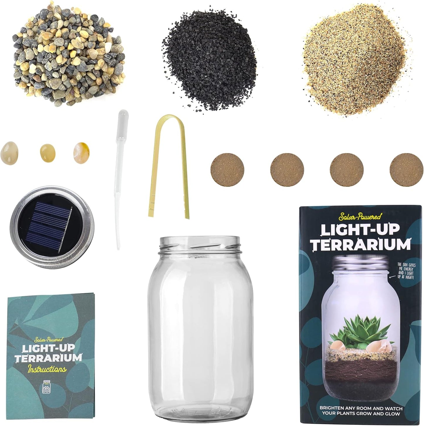 Gift Republic® Solar Powered Light up Terrarium