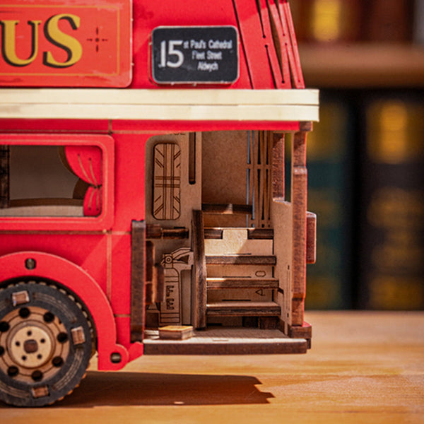 ROLIFE® Þrívíddar viðarpúsl - London Tour bus TGM02