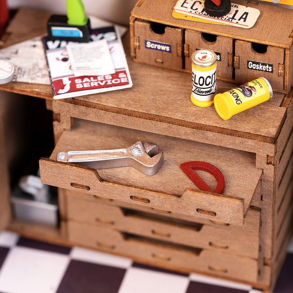 ROLIFE® Þrívíddar viðarpúsl - Garage Workshop