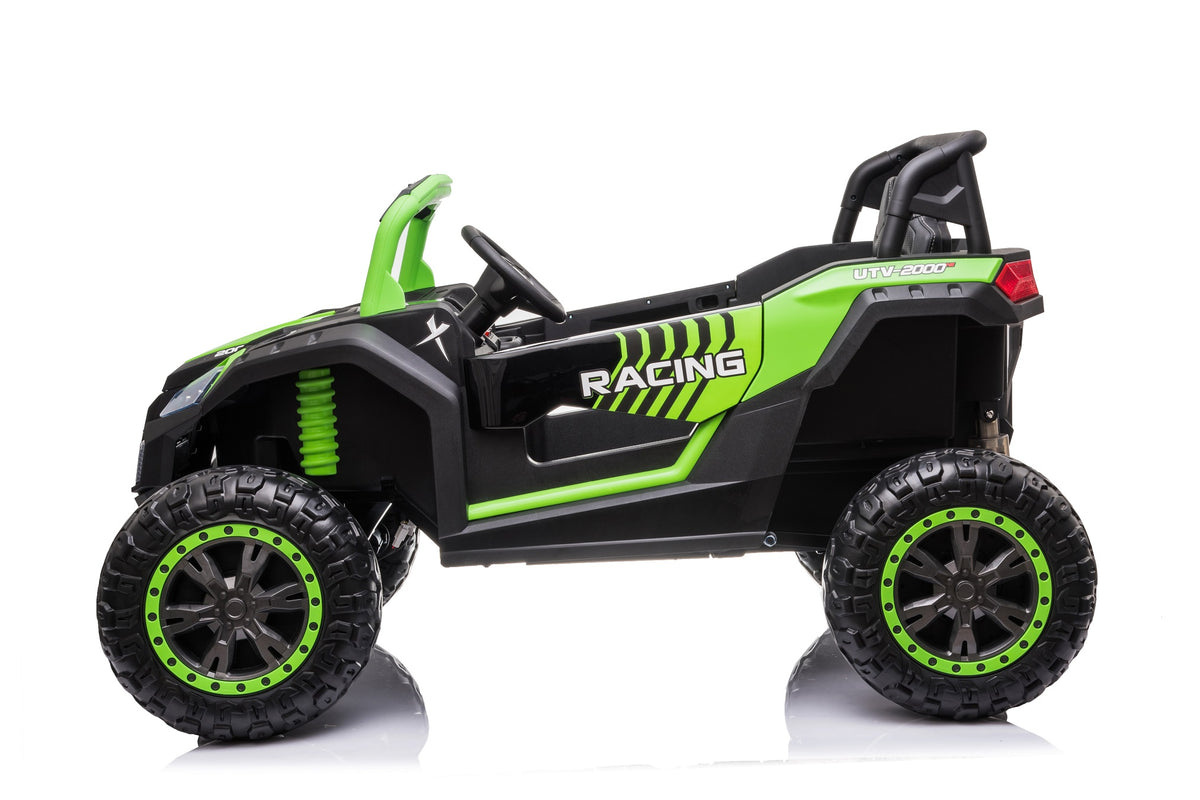 Rafmagnsbuggy Fyrir Krakka - Alvöru Fjórhjóladrif (Grænn)