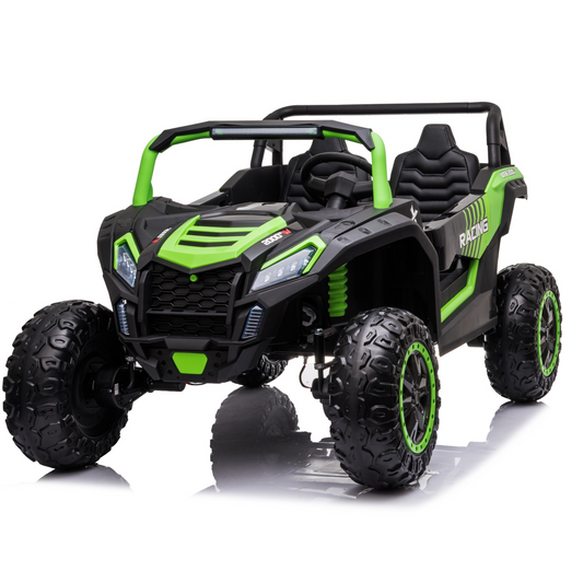 Rafmagnsbuggy Fyrir Krakka - Alvöru Fjórhjóladrif (Grænn)