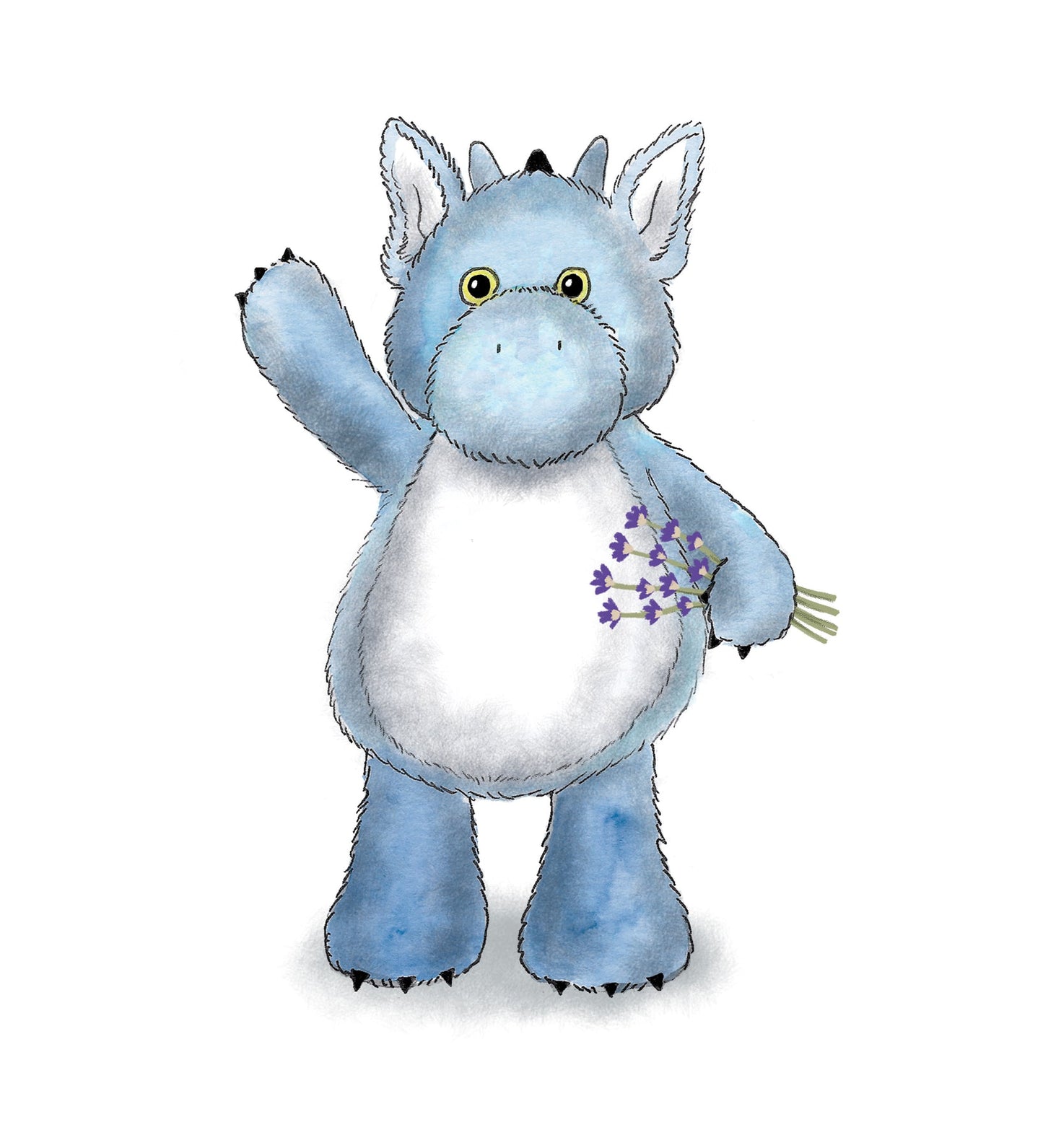 Warmies junior® Blár dreki Hitabangsi