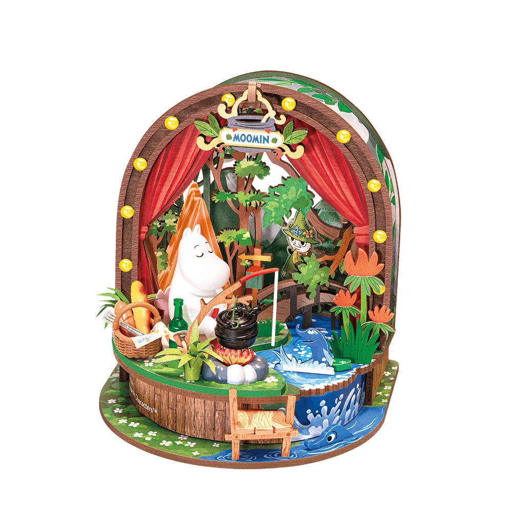 ROLIFE® Þrívíddar viðarpúsl - Moomintroll’s Forest Camp
