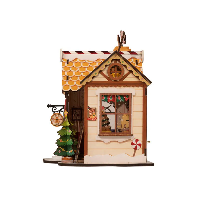 ROLIFE® Þrívíddar viðarpúsl - Gingerbread House (Piparkökuhús)