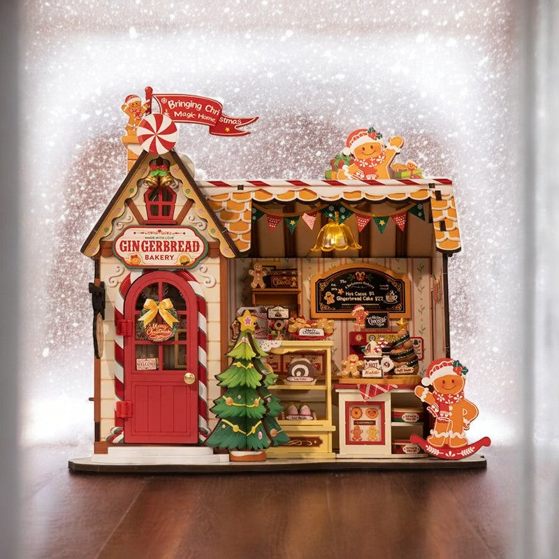 ROLIFE® Þrívíddar viðarpúsl - Gingerbread House (Piparkökuhús)
