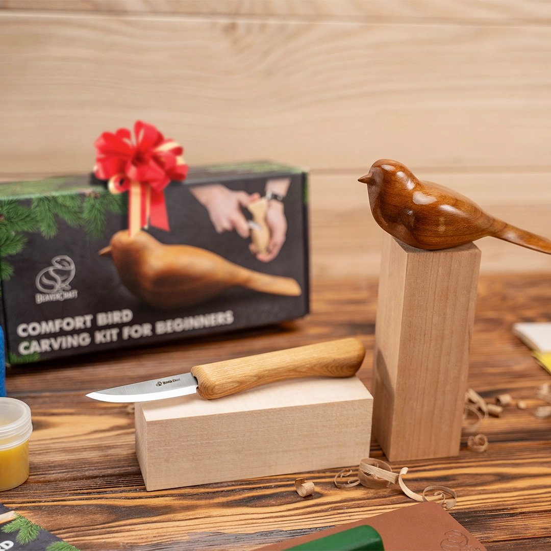 BEAVERCRAFT® Tálgunarsett fugl