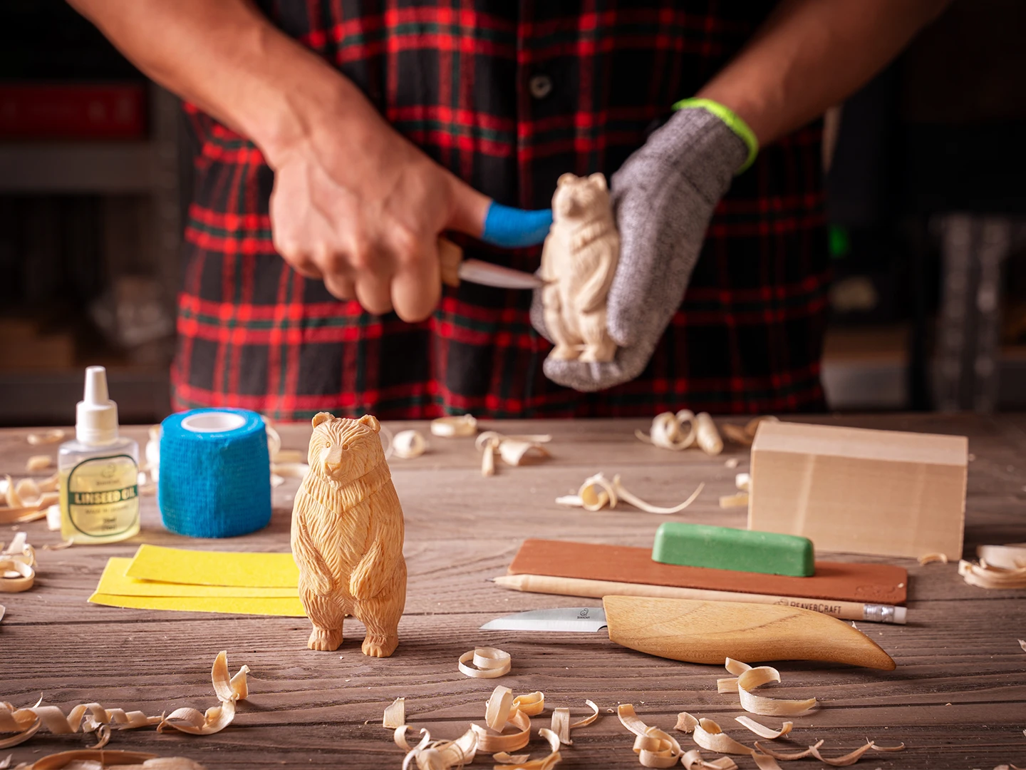 BEAVERCRAFT® Tálgunarsett standandi björn