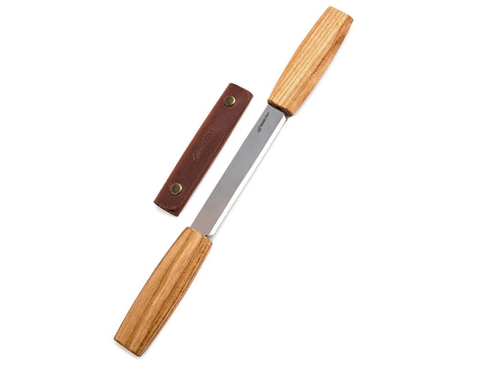 BEAVERCRAFT® DK2S – Tálgunarhnífur með leðurhulstri
