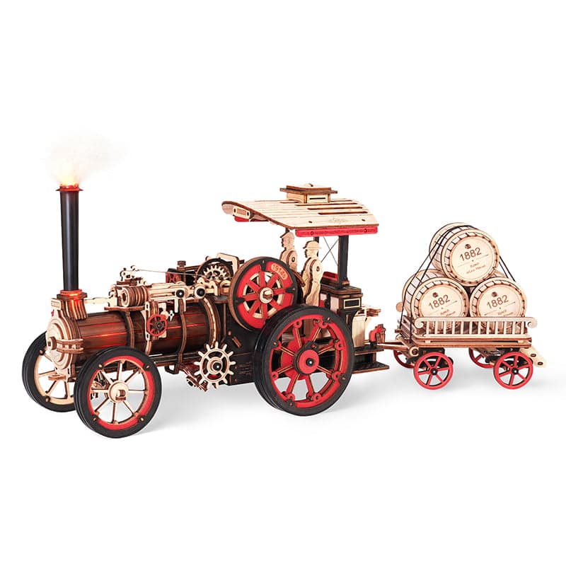 ROKR® Þrívíddar viðarpúsl - Steam Engine