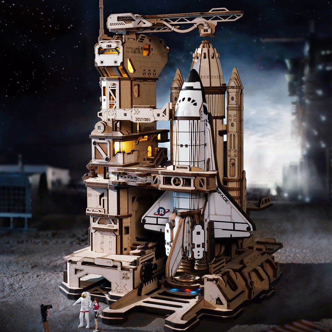 ROKR® Þrívíddar viðarpúsl - Space Shuttle