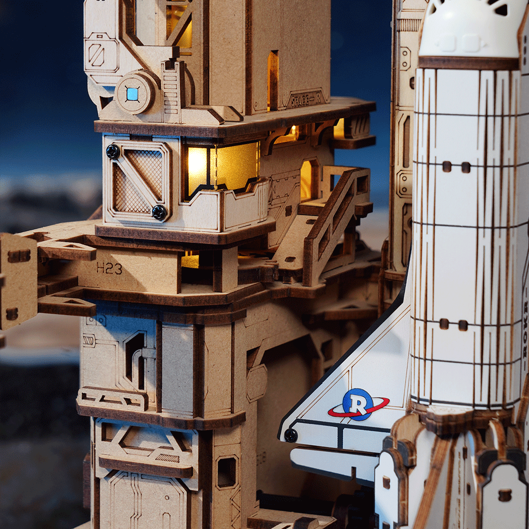 ROKR® Þrívíddar viðarpúsl - Space Shuttle