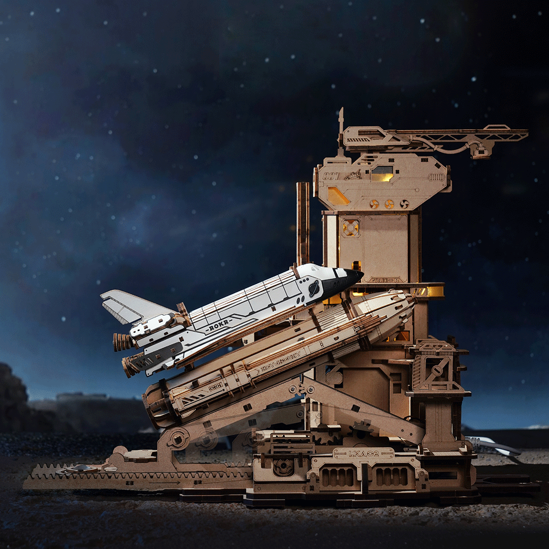 ROKR® Þrívíddar viðarpúsl - Space Shuttle