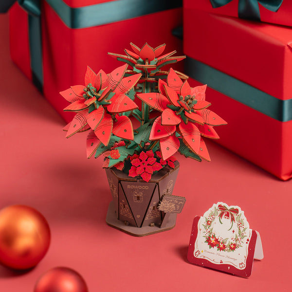 ROLIFE® Þrívíddar viðarpúsl - Poinsettia