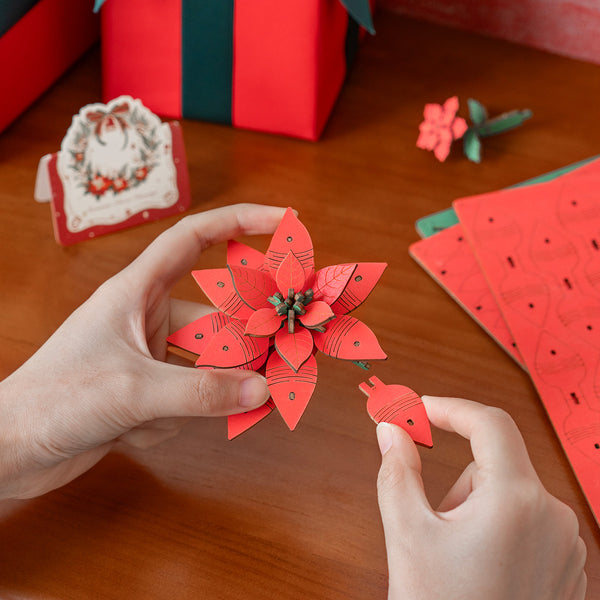 ROLIFE® Þrívíddar viðarpúsl - Poinsettia