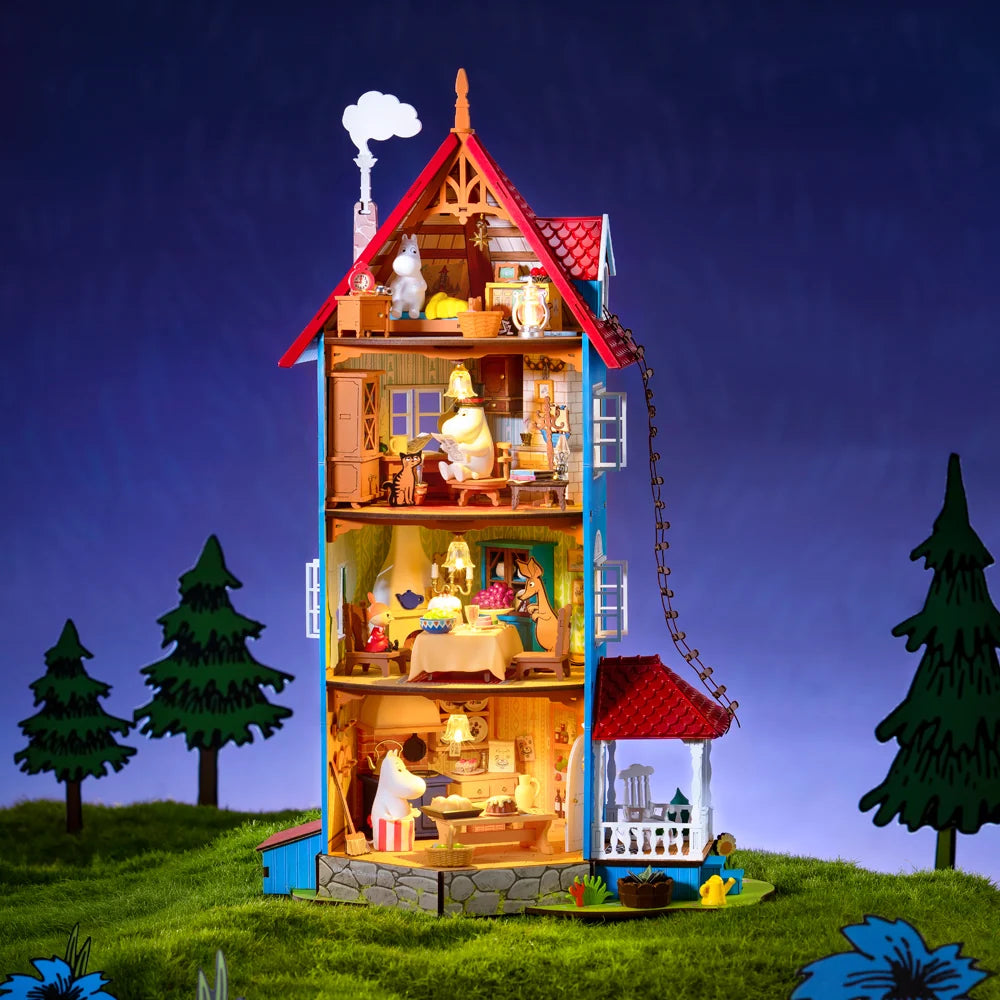 ROLIFE® Þrívíddar viðarpúsl - Moominhouse