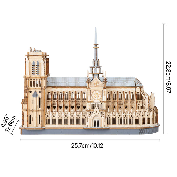 ROLIFE® Þrívíddar viðarpúsl - Paris Cathedral