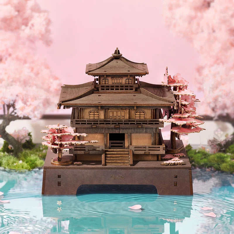 ROLIFE® Þrívíddar viðarpúsl - Sakura Pavilion