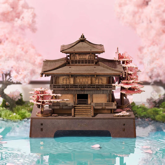 ROLIFE® Þrívíddar viðarpúsl - Sakura Pavilion