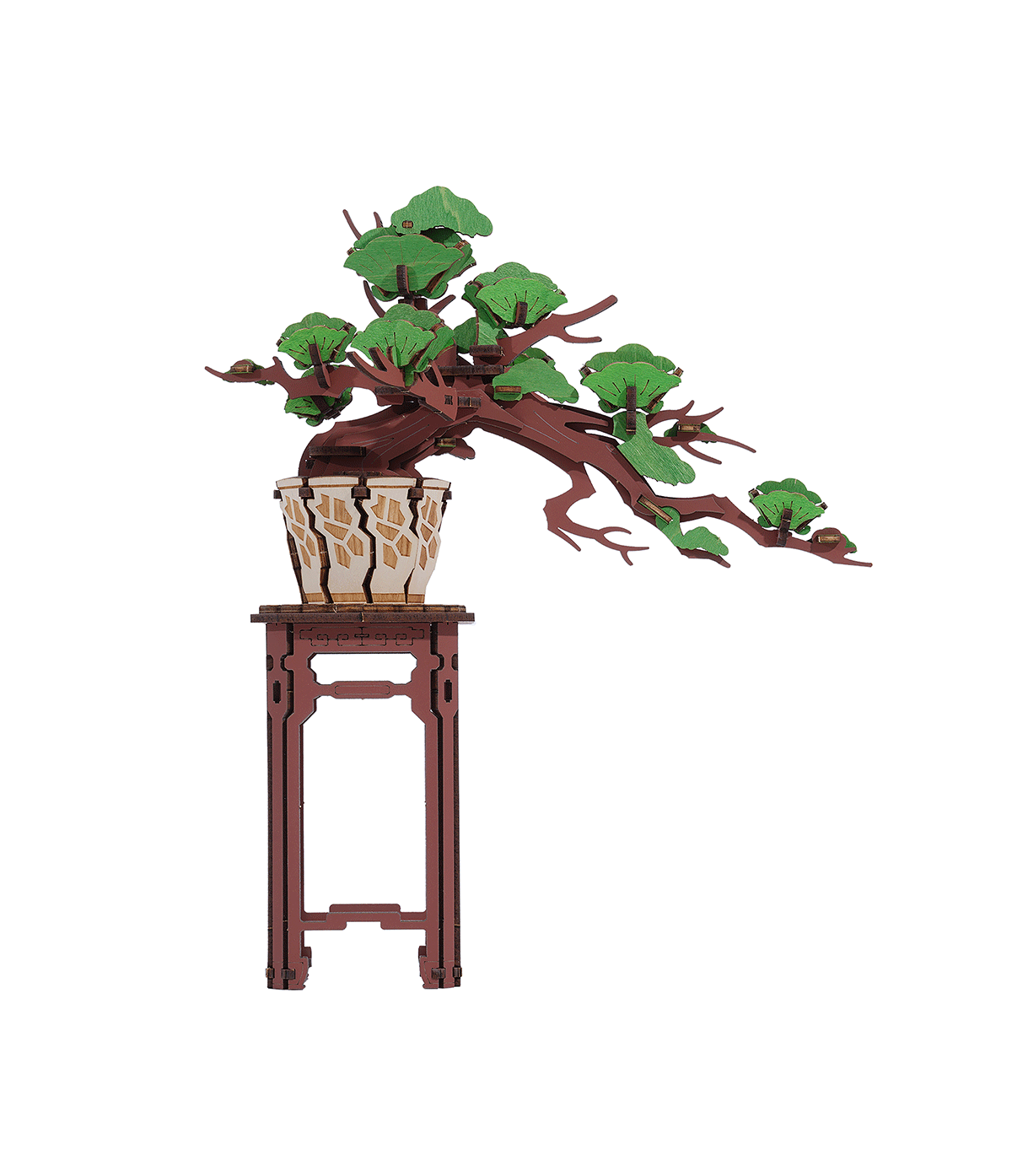 ROLIFE® Þrívíddar viðarpúsl - Sígræn fura Bonsai