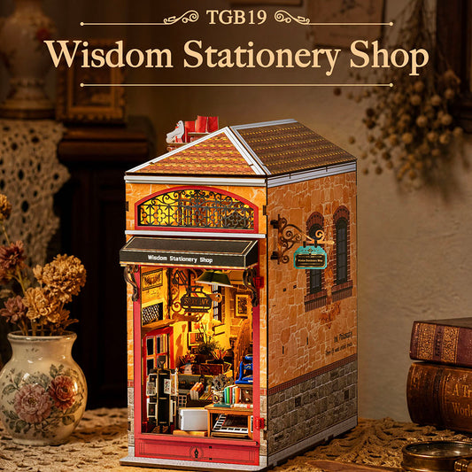 ROLIFE® Þrívíddar viðarpúsl - Bókahorn (Wisdom Stationery Shop)