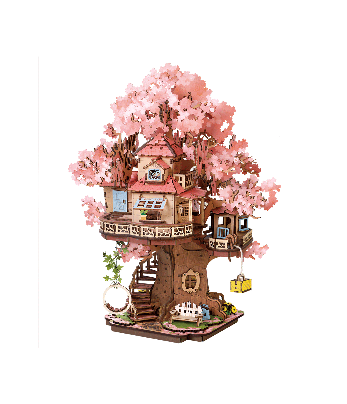 ROLIFE® Þrívíddar viðarpúsl Sakura Tree House