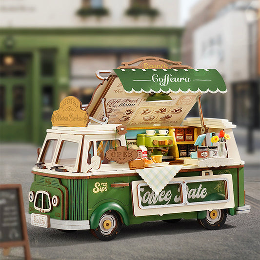 ROLIFE® Þrívíddar viðarpúsl - Leo’s Coffee Truck