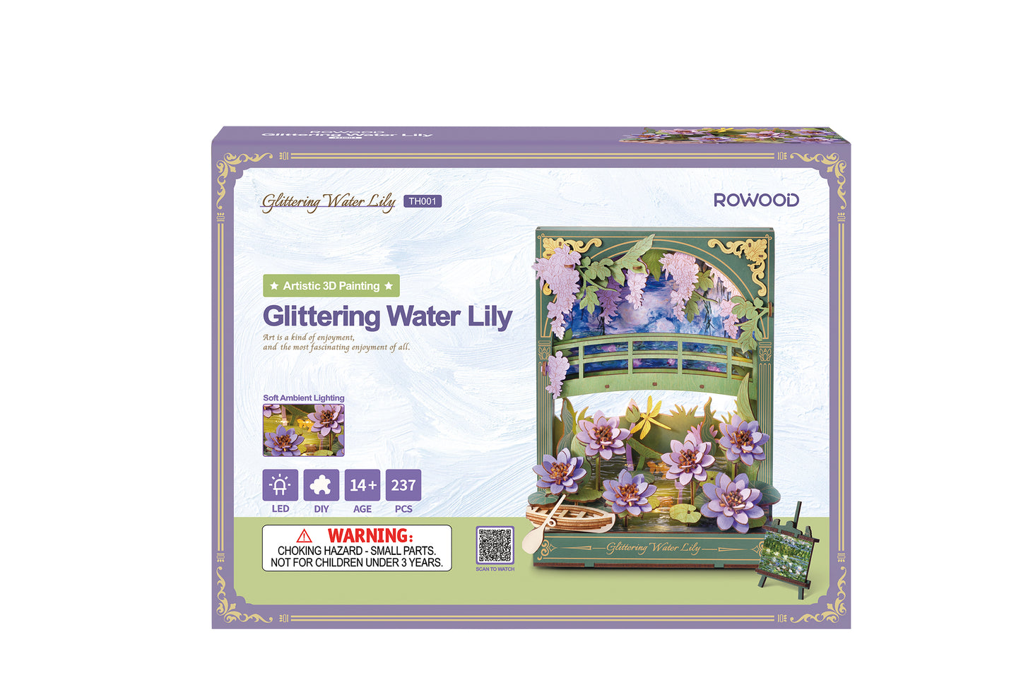 ROLIFE® Þrívíddar viðarpúsl - Glittering Water Lily