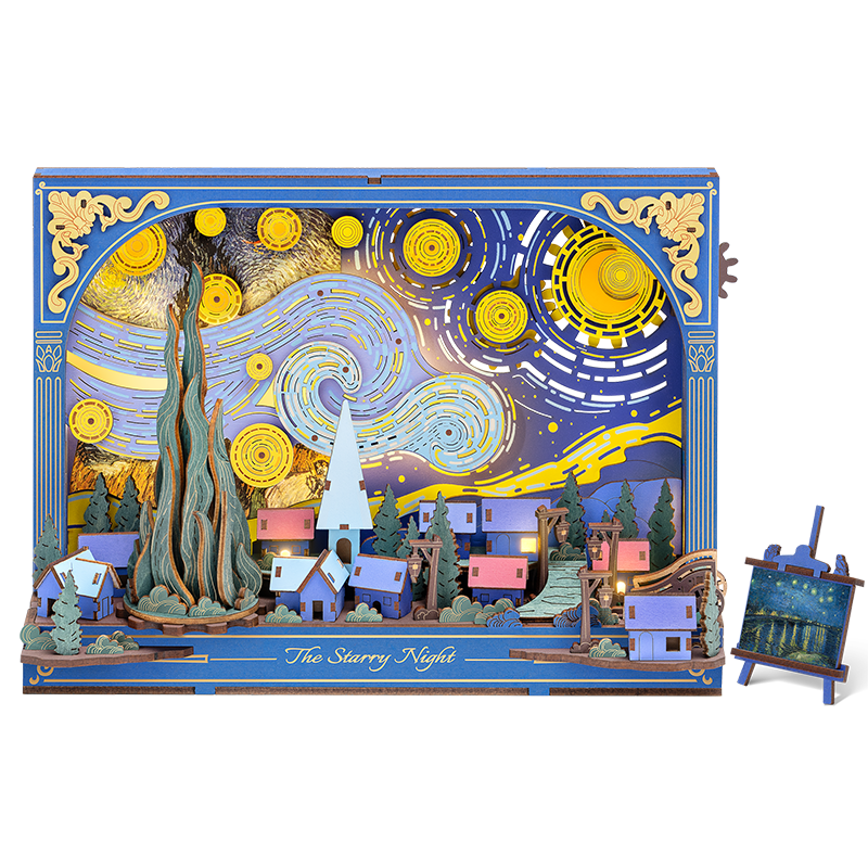 ROLIFE® Þrívíddar viðarpúsl - Starry night