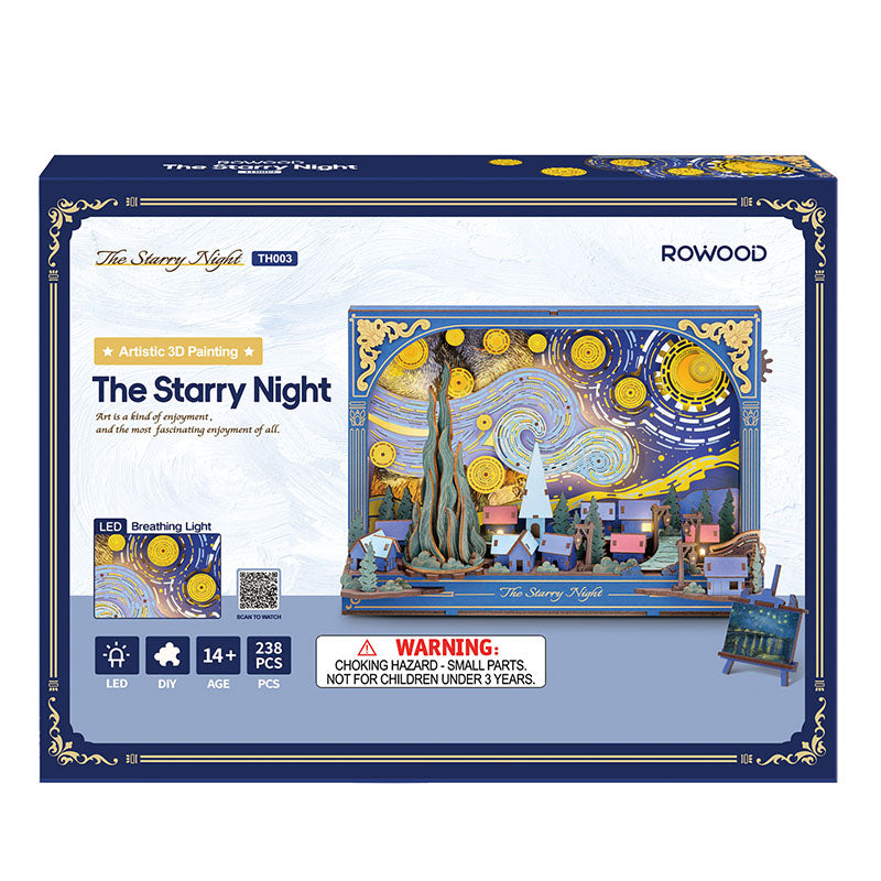 ROLIFE® Þrívíddar viðarpúsl - Starry night