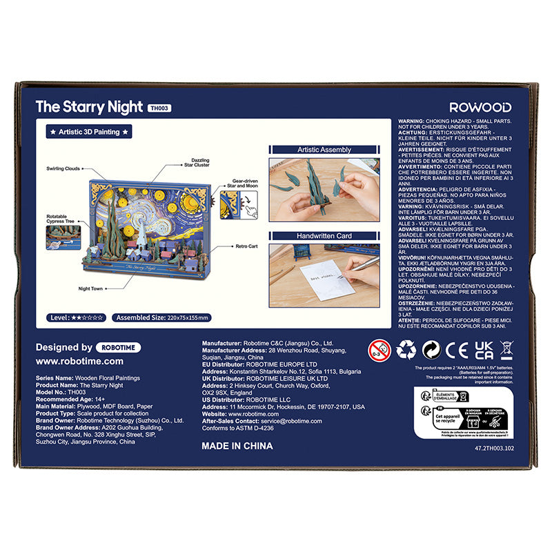 ROLIFE® Þrívíddar viðarpúsl - Starry night