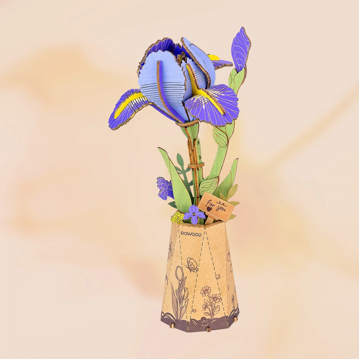 ROLIFE® Þrívíddar viðarpúsl - Purple Iris