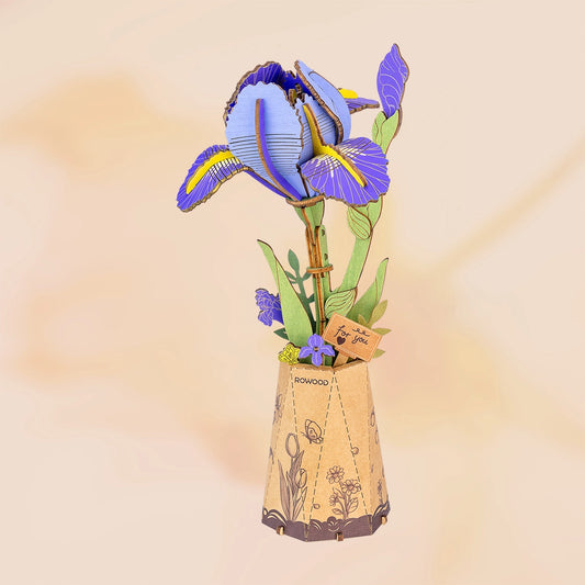 ROLIFE® Þrívíddar viðarpúsl - Purple Iris