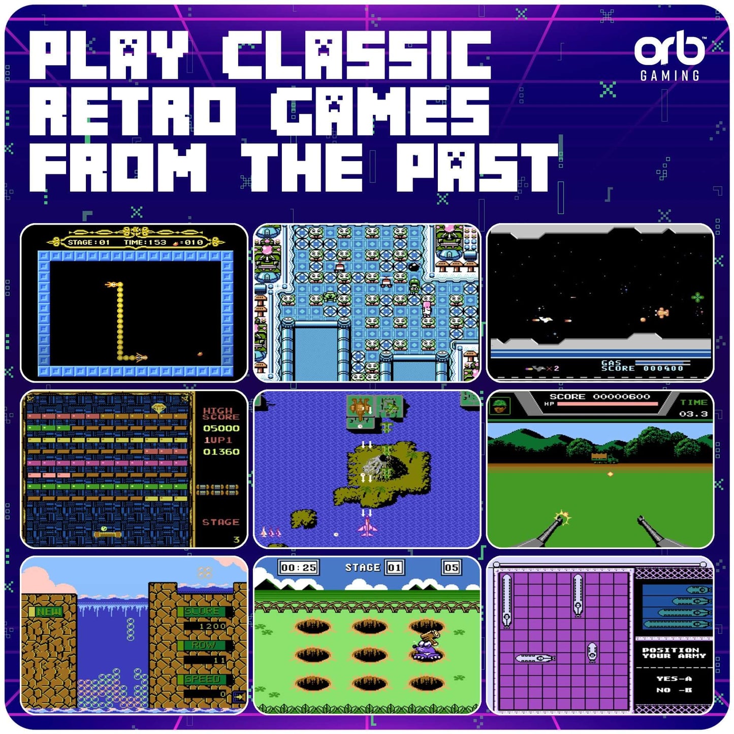 Orb® - Retro Mini Arcade (240 Leikir)