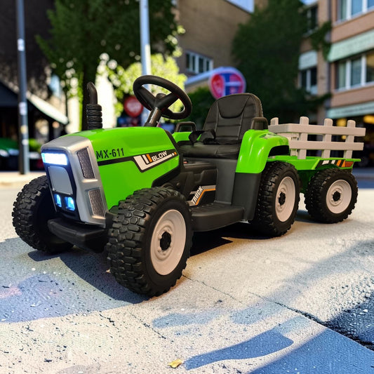 Rafmagnstraktór Fyrir Krakka (með vagn)