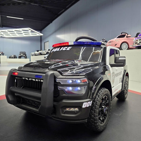 Rafmagnslöggubíll Fyrir Krakka (Dodge Ram)