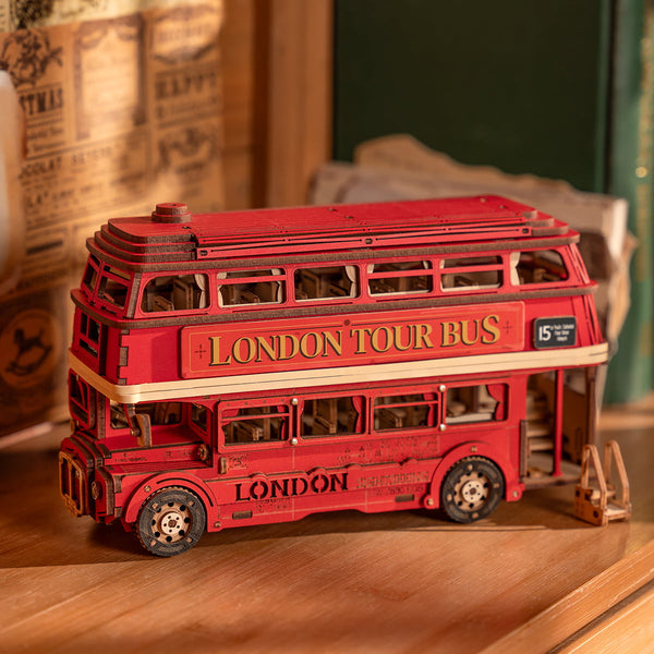 ROLIFE® Þrívíddar viðarpúsl - London Tour bus TGM02