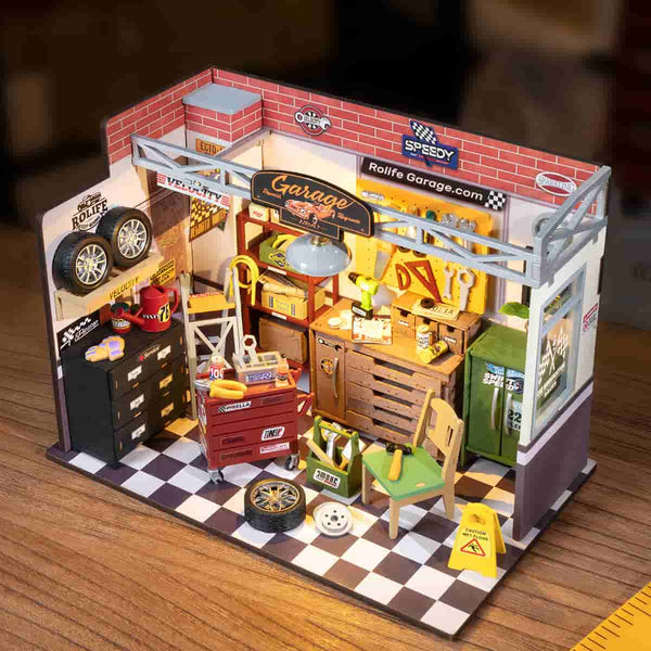 ROLIFE® Þrívíddar viðarpúsl - Garage Workshop
