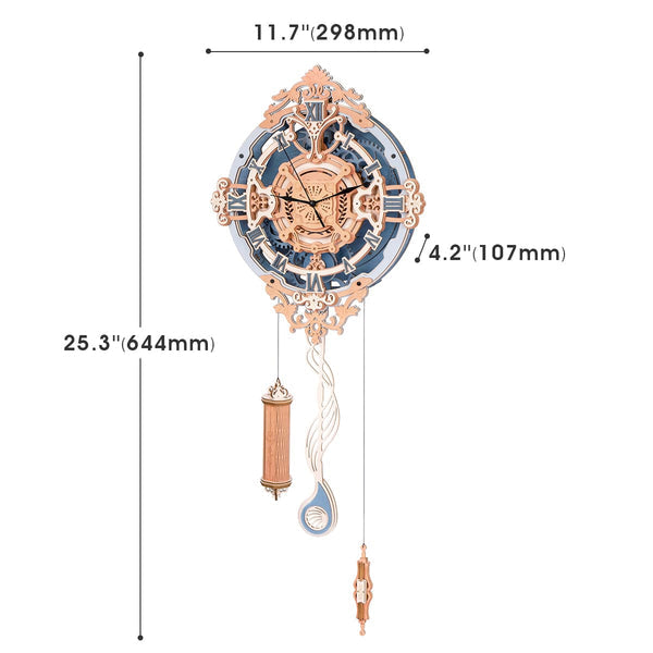 ROKR® Þrívíddar viðarpúsl - Romantic Notes Wall Clock (LC701)