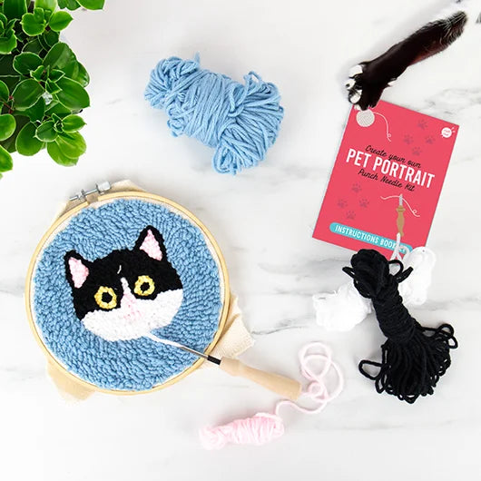 Gift Republic® Cat Punch Needle / Köttur – Útsaumasett