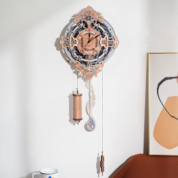 ROKR® Þrívíddar viðarpúsl - Romantic Notes Wall Clock (LC701)