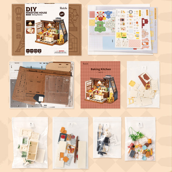 ROLIFE® Þrívíddar viðarpúsl - Baking Kitchen